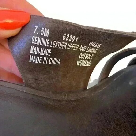 Timberland Wedge Sandals Brown Strappy Woven Leather Fisherman Slingbacks 7.5 - Picture 11 of 15